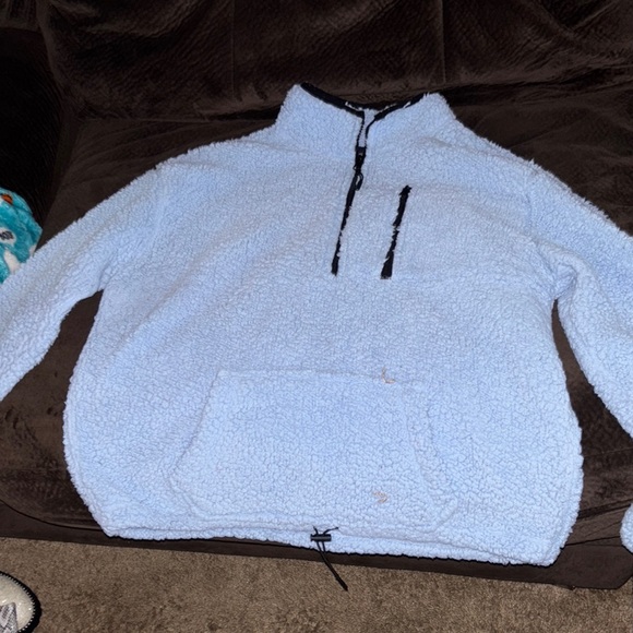 Jackets & Blazers - Cozy Light Blue Sherpa Pullover